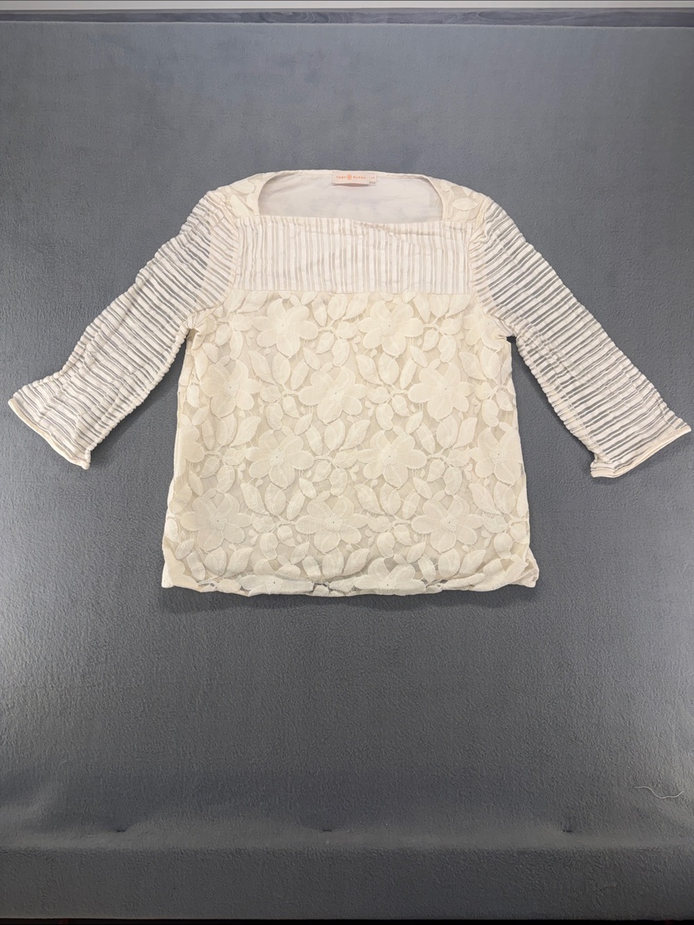 Tory Burch Ivory Lace Blouse Size L